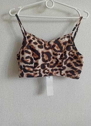 Топ в леопардовий принт.новий.на гумці.