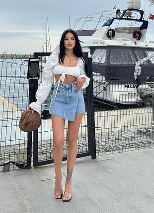 Спідниця шорти міні короткі джинсові