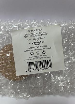 Пудра для обличчя la prairie skin caviar powder foundation spf 15 uva pa++ тестер2 фото