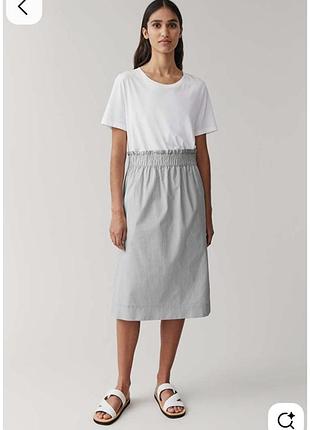 Юбка в полоску из хлопка  cos