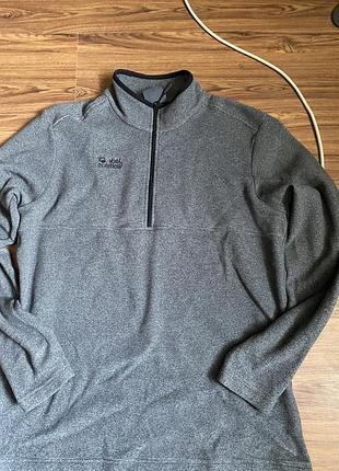 Фліска, чоловіча  jack wolfskin має  технологію  tecnopile    колір  сірий  розмір  l