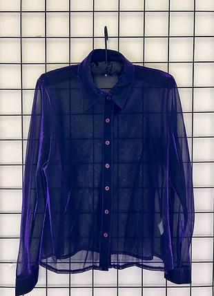 Чорно-фіолетова сорочка