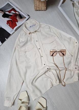 Сорочка zara колір масло