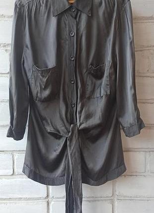 Шелковая блузка в цвете металлик