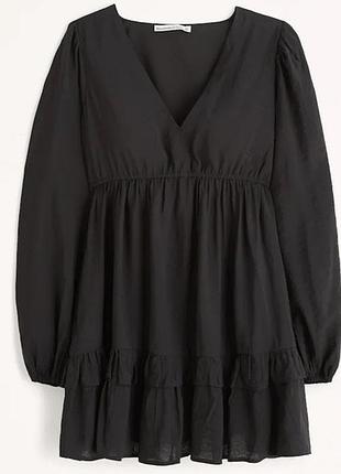Міні-сукня abercrombie з довгими рукавами та рюшами, розмір s