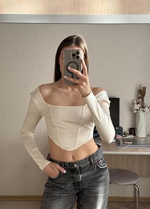 Ніжний топ сатиновий від h&m