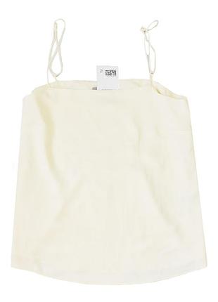 Новая молочная базовая двухслойная блуза h&amp;m