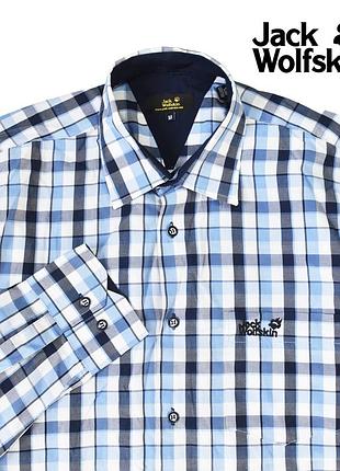 Мужская рубашка в клетку jack wolfskin