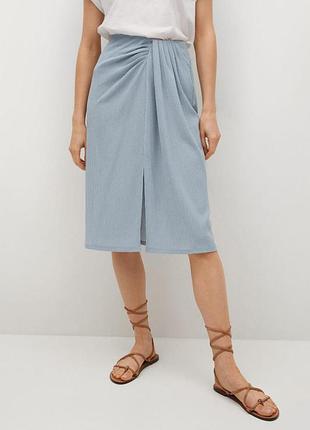 Спідниця mango міді з розрізом жата