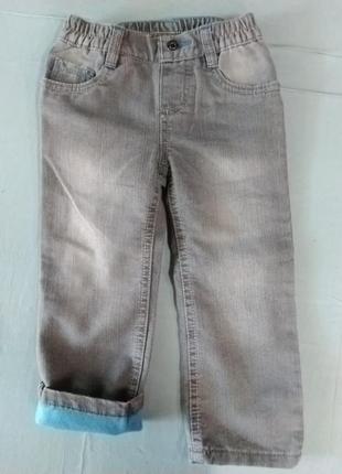 Джинсові утеплені штанці для хлопчика, р..86,