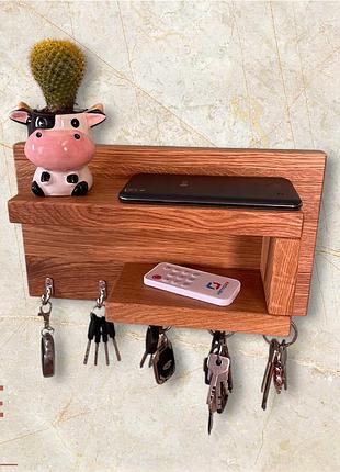 Настінна дерев’яна ключниця