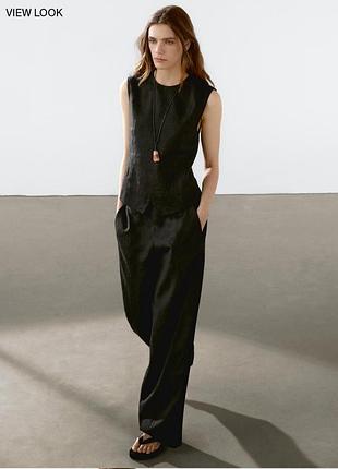 Льняний жилет massimo dutti