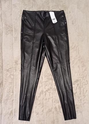 F&f нові шкіряні стрейчеві штани  легінси жіночі з етикеткою🥰