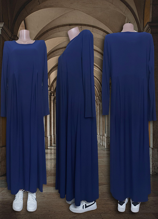 Довге синє трикотажне плаття. famham. розмір 56