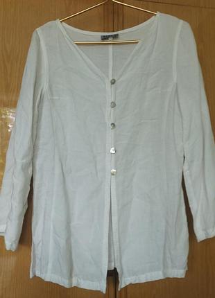 Блузка женская лён/вискоза с разрезами р.48-50 fiore