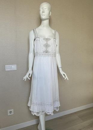 Вишукане бавовняне плаття з вишивкою monsoon