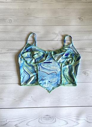 Топ печворк яркий принт