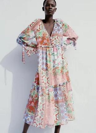 Сукня легка літня у принт zara