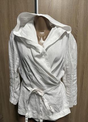 Кофта худі на запах льон