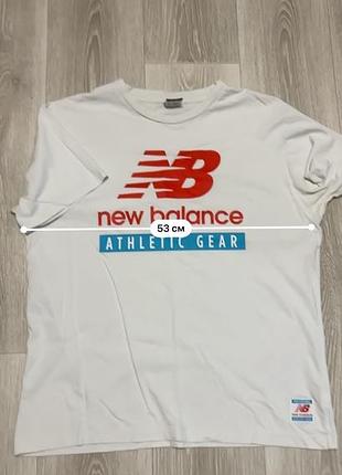 Футболка чоловіча біла new balance