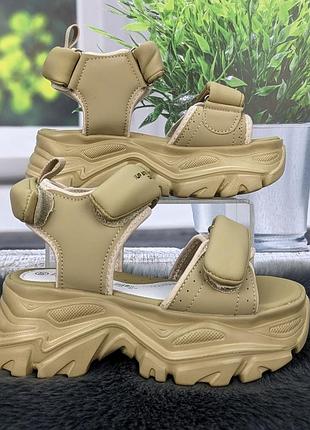Босоножки подростковые для девочки jong golf кофейные на платформе 5826