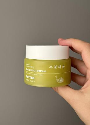 Крем для обличчя з муцином равлика pretty skin - snail multi cream