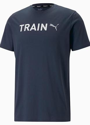 Спортивна футболка puma train graphic t-shirt night blue