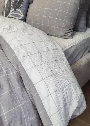 Комплект постільної білизни plaid mix, washed cotton