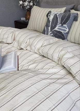 Комплект постільної білизни lines, washed cotton