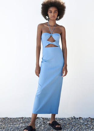 Блакитне плаття zara, розмір м