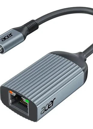Адаптер acer usb c - ethernet, преобразователь rj45 - type c ethernet (совместим с thunderbolt 3/4),