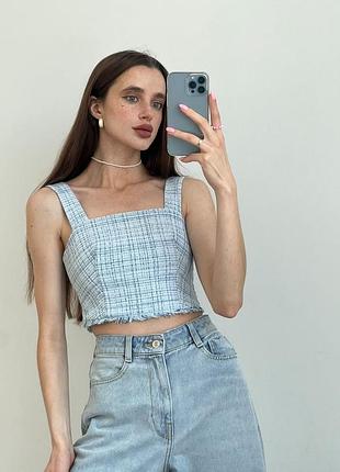 Твідовий топ в guess