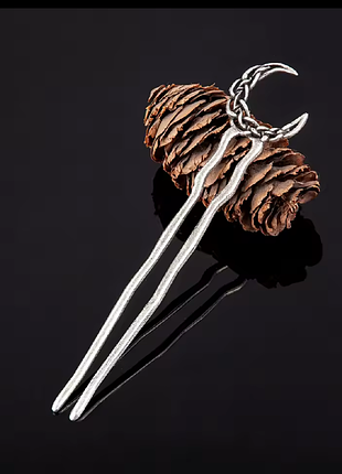 Стильная двойная китайская палочка для волос, заколка месяц 🌙