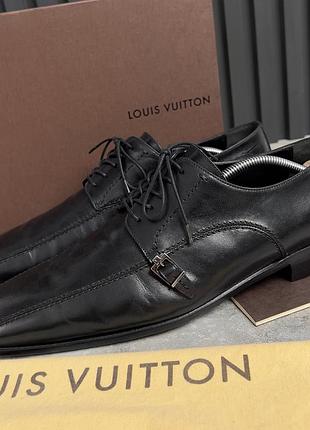 Louis vuitton dress derby damier infini black leather чоловічі туфлі оригінал 44.5 eur