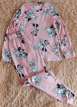 Тепла піжама або костюм для дому (велюр-плюш), розмір 6-8 (євро 34-36)