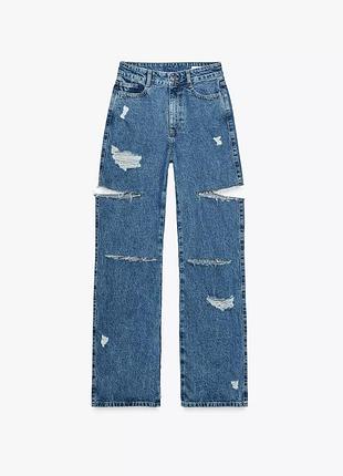 Джинси з прорізами zara