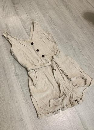 Жіночий комбінезон з шортами ромпер з шортами на ґудзиках