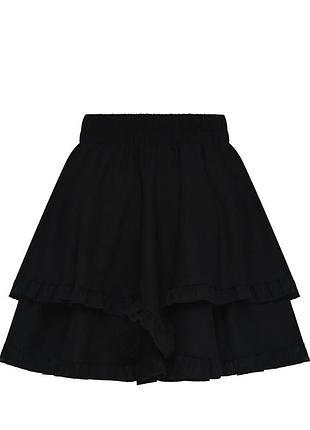 Спідниця міні лляна з рюшами