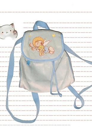 Нежный пушистый рюкзачок с ангелом
