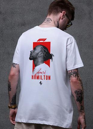 Мужская оверсайз футболка without с принтом hamilton white