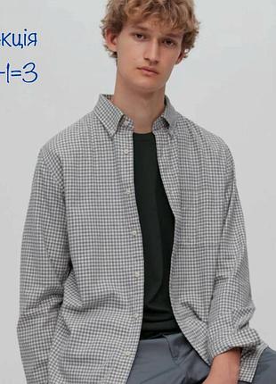 Фланелевая рубашка uniqlo в клетку свободного кроя