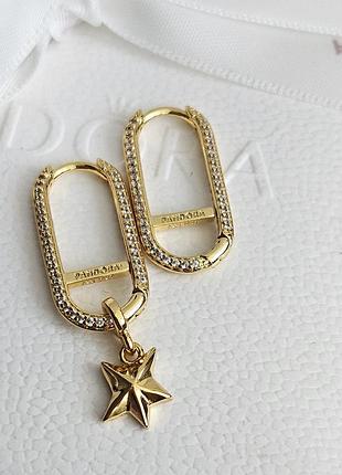 Срібні сережки pandora me pave shine 269682c01 підвіска в комплекті ...