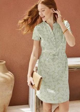 Женское льняное платье рубашка сарафан esmara linen m (46-48)