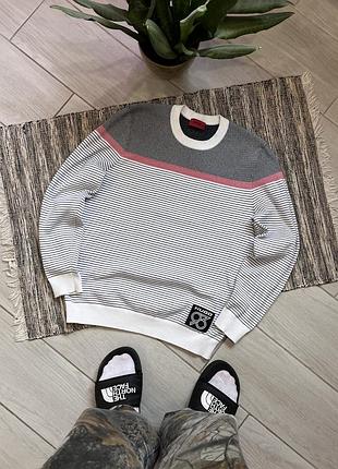 Преміальний легкий білий светр hugo 93 у смужку hugo boss кофта