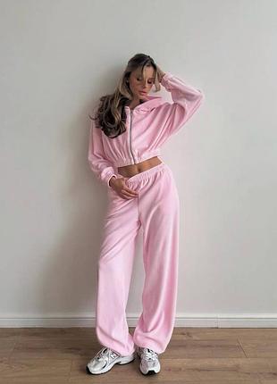 Костюм трійка ц кольорах, плюш велюр