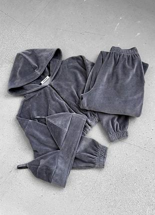 Костюм трійка ц кольорах, плюш велюр