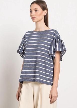 Гарна італійська блуза max mara оригінал бавовна/льон
