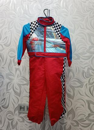 Костюм карнавальный гонщик тачки молния маквин disney cars на возраст 3-4 года