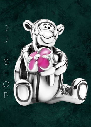 Срібна намистина шарм "тигрик" pandora (пандора)  792135en80