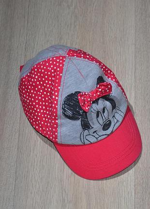 Кепка nutmeg 3-4-5-6 років. minnie mouse mickey міні маус мікі disney класна з бантиком george красива модна бавовняна на дівчинку